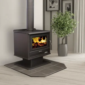 Arrow 2400 Metallic Black Freestanding Wood Heater