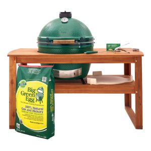 Big Green Egg XL BBQ with Acacia Table Package