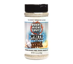 Boars Night Out White Lightning with Double Garlic Butter