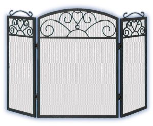 Melton Craft 3 Panel Mini Fire Screen JC380SBK