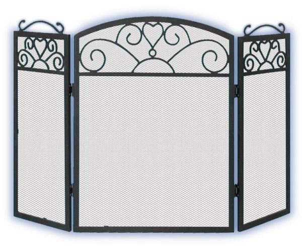 Melton Craft 3 Panel Mini Fire Screen JC380SBK