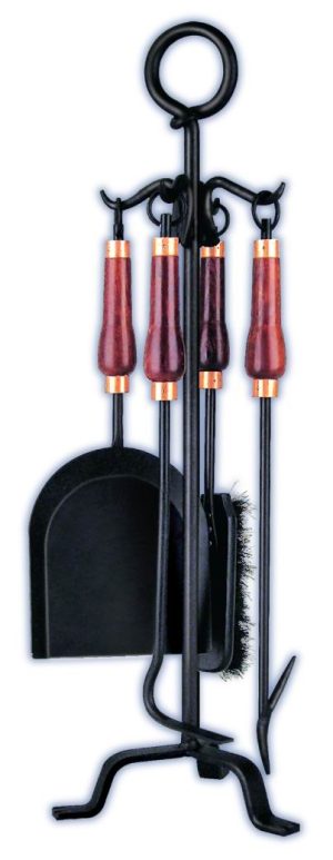 Pricotech 5 Piece Wood Handle Fire Tool Set FTS104b