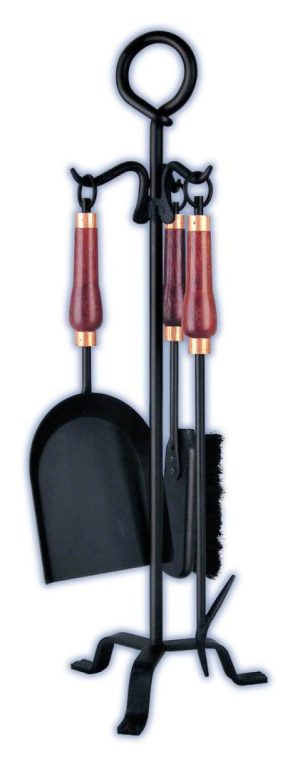 Pricotech 4 Piece Wood Handle Fire Tool Set JC561WBK