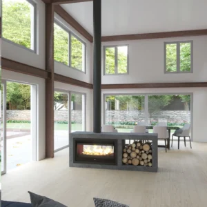 Lacunza Nickel 1000 Inbuilt Woodheater