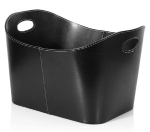 Melton Craft Black Wood Basket JC6003BK
