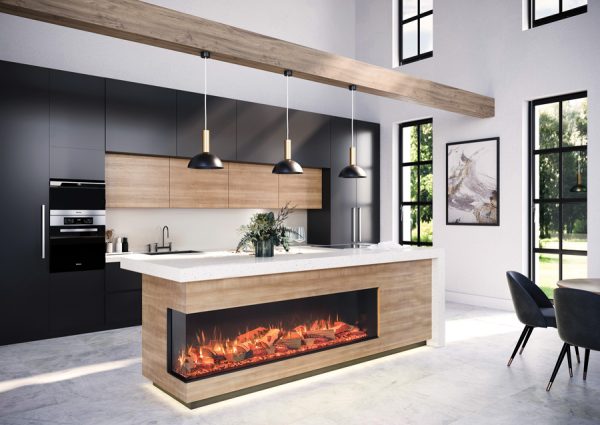 Regency Onyx 190RW Built-In 3-Sided Electric Fireplace - Image 2